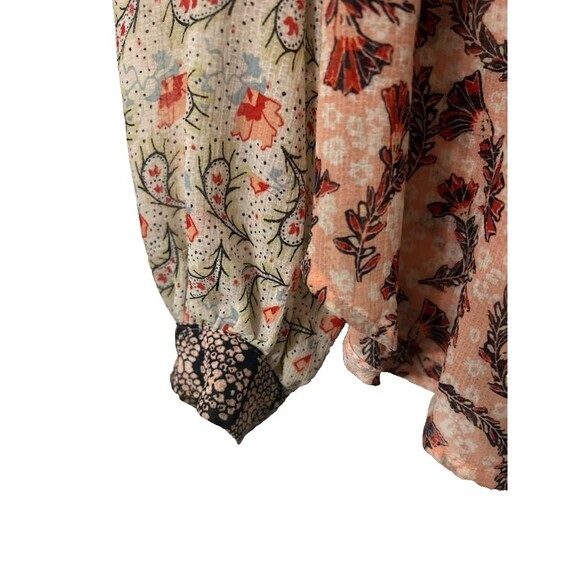 Free People Dani Women’s Small Button Down Shirt Paisley Floral Pattern Top - Picture 5 of 5